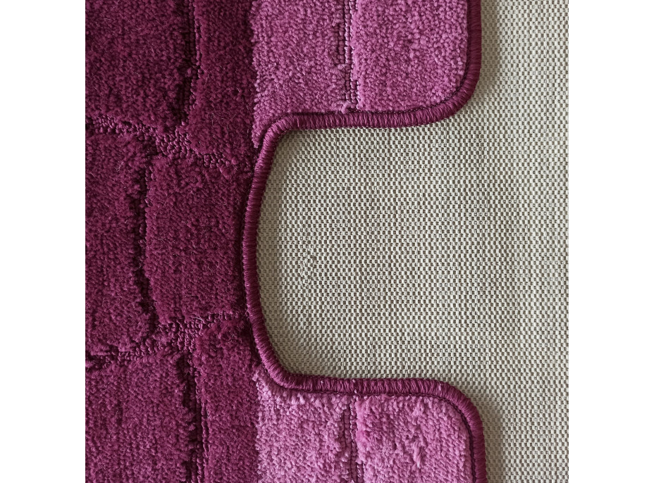 Sada koupelnových předložek s výřezem TÁŇA XL - tiles - fialová