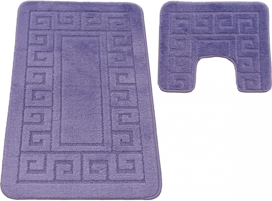 Sada koupelnových předložek s výřezem TÁŇA - greek - fialová