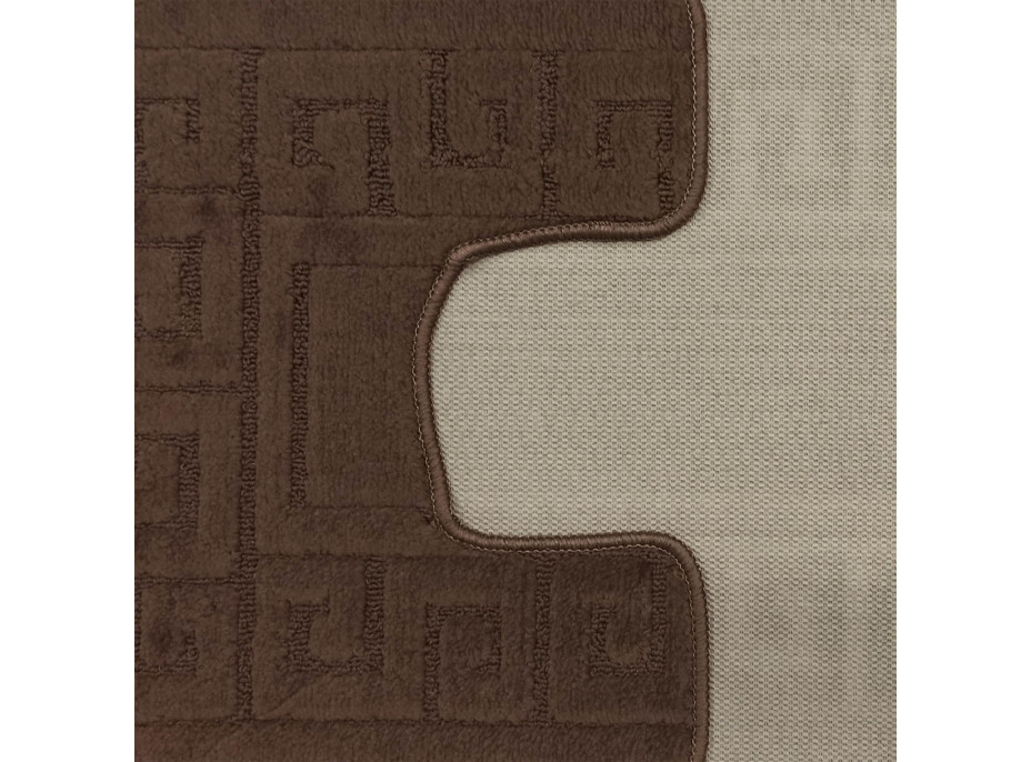 Sada koupelnových předložek s výřezem TÁŇA - greek - tmavě hnědá
