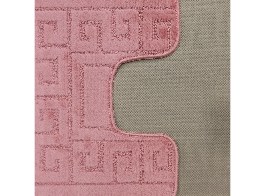 Sada koupelnových předložek s výřezem TÁŇA - greek - starorůžová