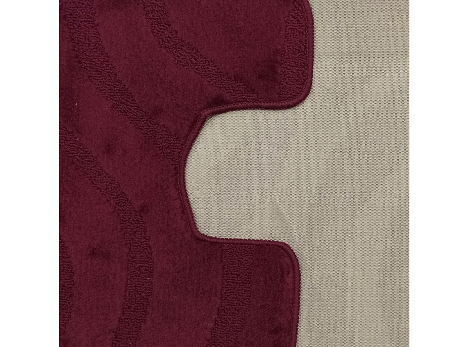 Sada koupelnových předložek s výřezem TÁŇA - symphony - bordó