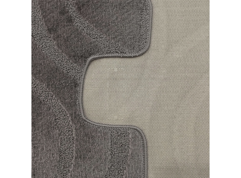 Sada koupelnových předložek s výřezem TÁŇA - symphony - tmavě šedá