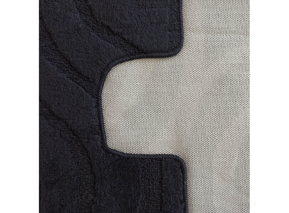 Sada koupelnových předložek s výřezem TÁŇA - symphony - černá