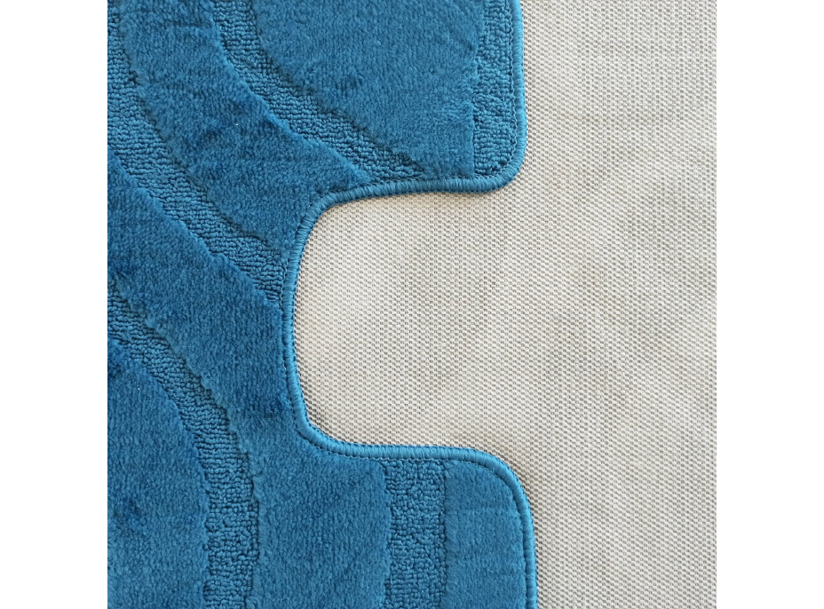 Sada koupelnových předložek s výřezem TÁŇA - symphony - tmavě tyrkysová