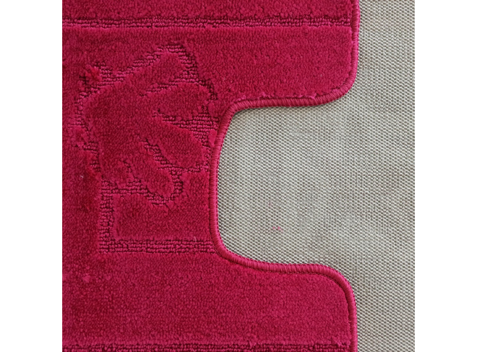 Sada koupelnových předložek s výřezem TÁŇA - sea - tmavě růžová