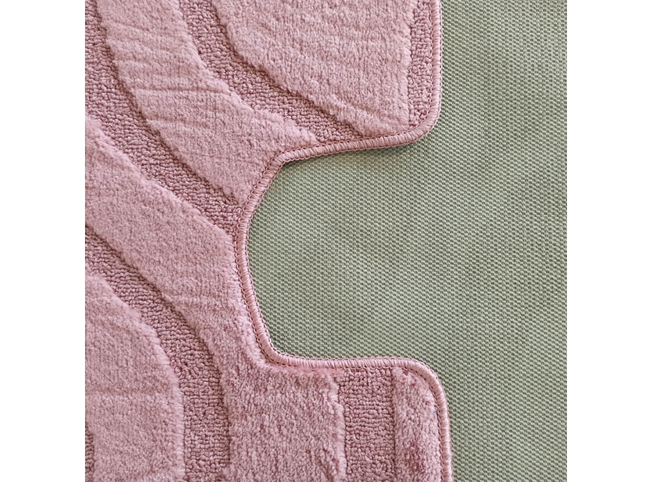 Sada koupelnových předložek s výřezem TÁŇA - symphony - starorůžová