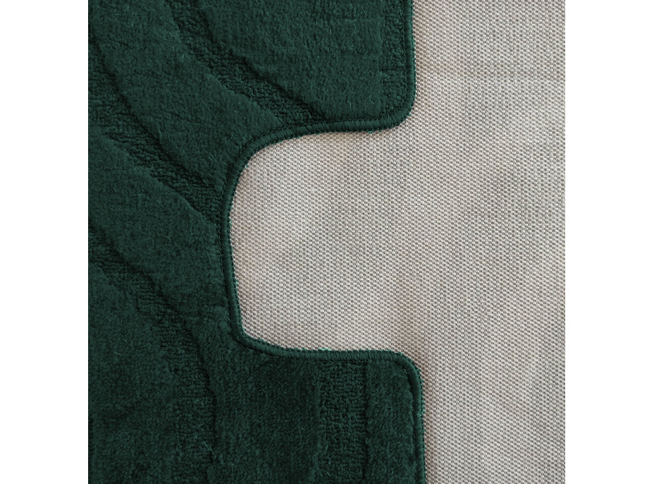 Sada koupelnových předložek s výřezem TÁŇA - symphony - tmavě zelená