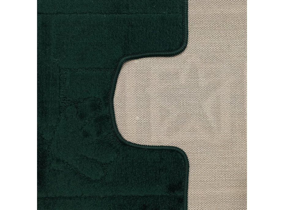 Sada koupelnových předložek s výřezem TÁŇA - sea - tmavě zelená