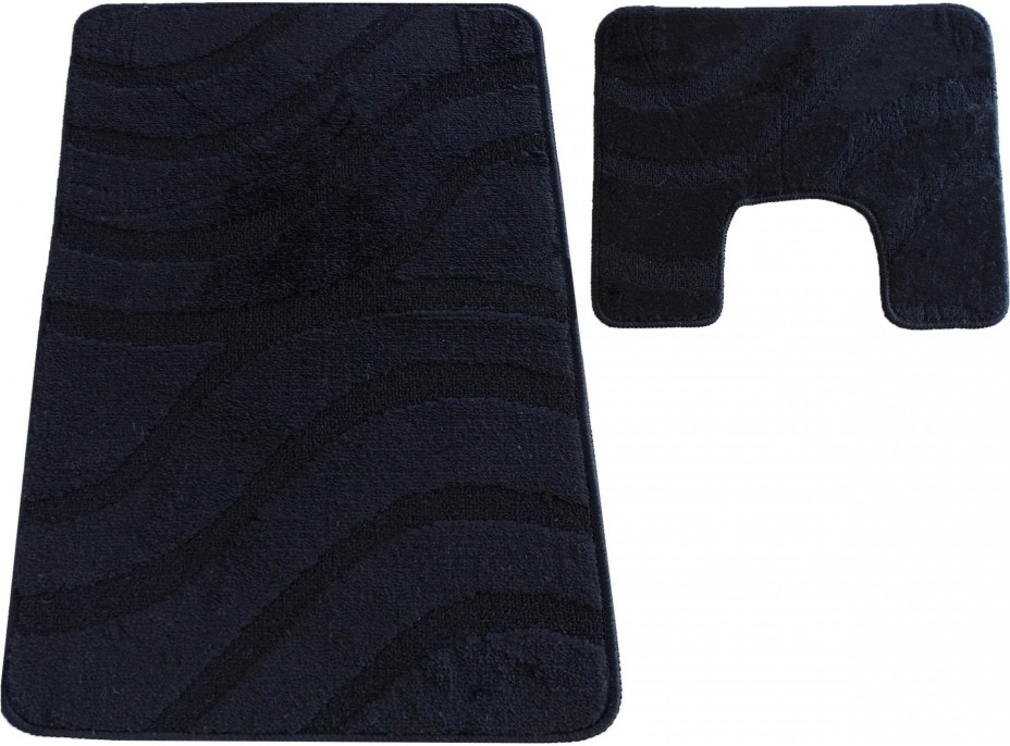 Sada koupelnových předložek s výřezem TÁŇA - symphony - černá