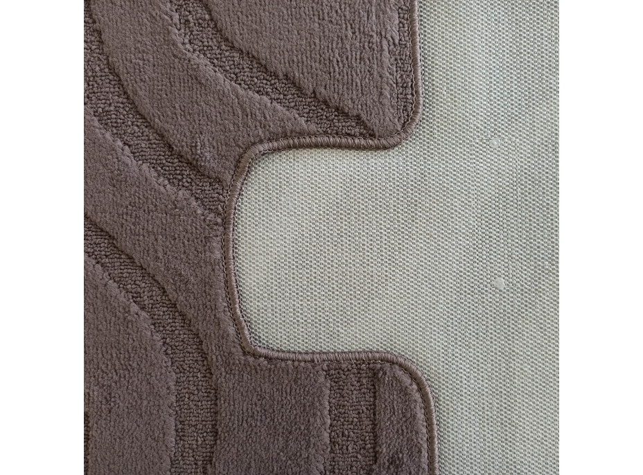 Sada koupelnových předložek s výřezem TÁŇA - symphony - tmavě hnědá