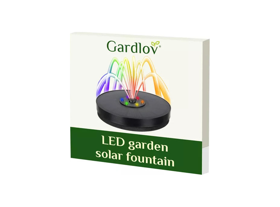 Zahradní LED solární fontána