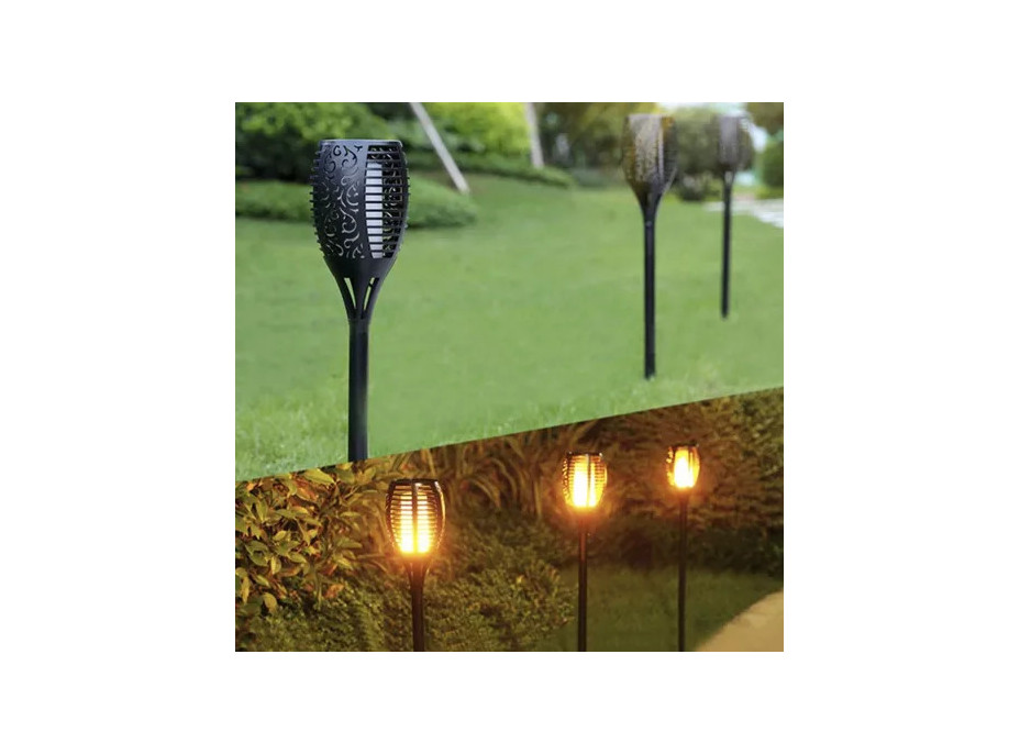 Sada solárních zahradních lamp Orient - 4 kusy - černá