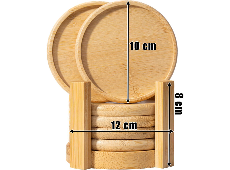 Sada bambusových podtácků EMERALD - 6 kusů