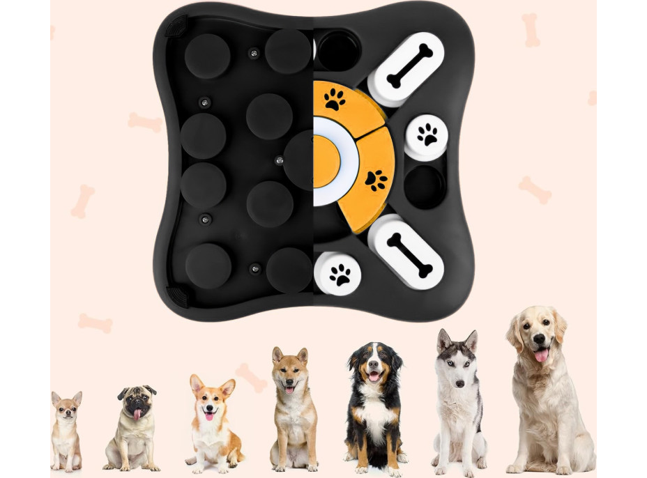 Interaktivní hračka pro psy PONGO - černá
