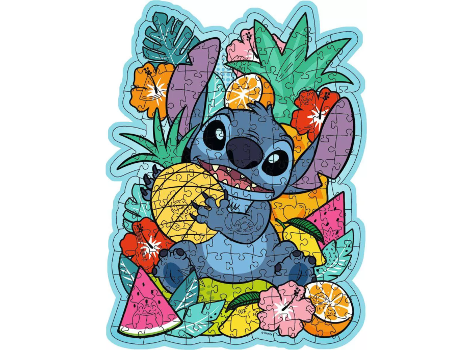 RAVENSBURGER Dřevěné obrysové puzzle Disney: Stitch 150 dílků