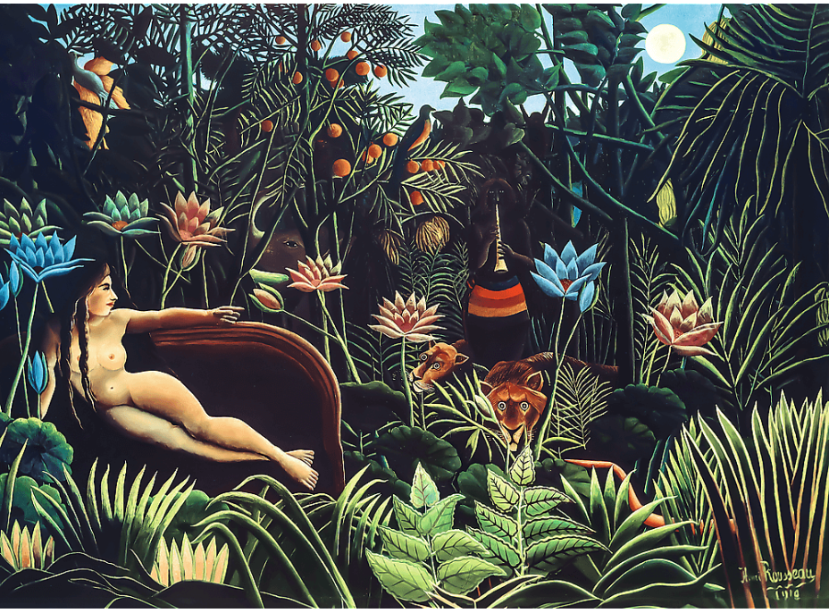 TREFL Dřevěné puzzle Art: Henri Rousseau - Sen 200 dílků