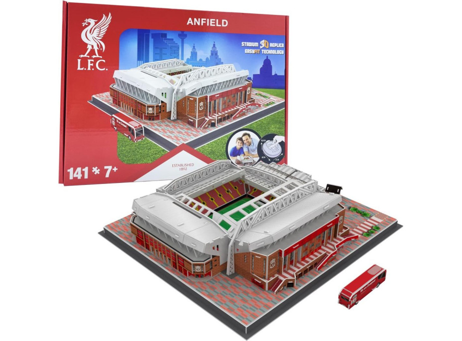 STADIUM 3D REPLICA 3D puzzle Stadion Anfield - FC Liverpool 141 dílků