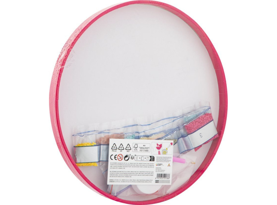 ALLTOYS Diamantové malování Mandala 30 cm - růžová