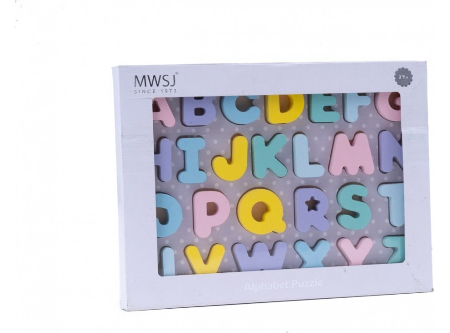 MWSJ Dřevěná vkládačka Pastelová abeceda