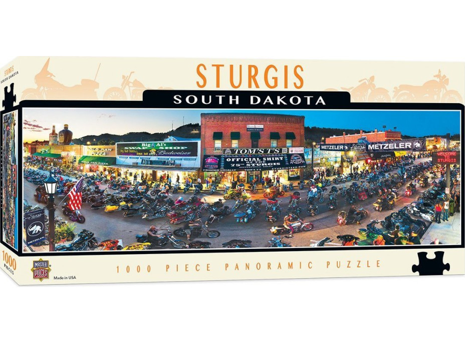 MASTERPIECES Panoramatické puzzle Sturgis, South Dakota 1000 dílků