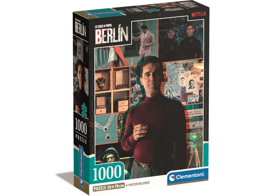 CLEMENTONI Puzzle La Casa de Papel Berlín: Mám plán 1000 dílků