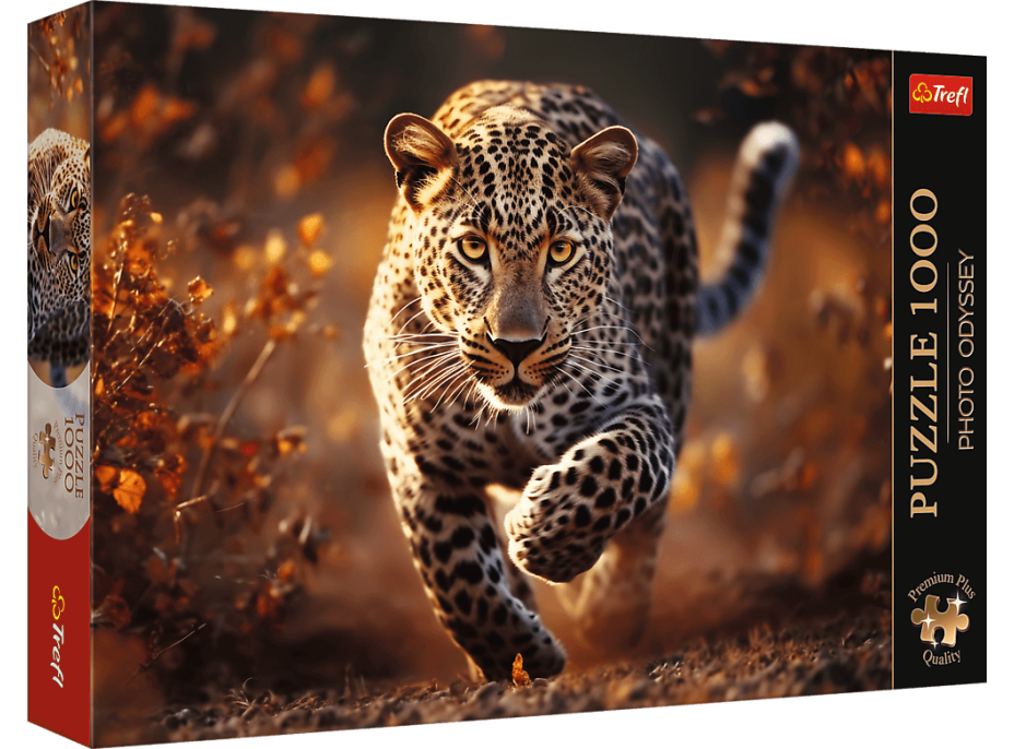 TREFL Puzzle Premium Plus Photo Odyssey: Divoký leopard 1000 dílků