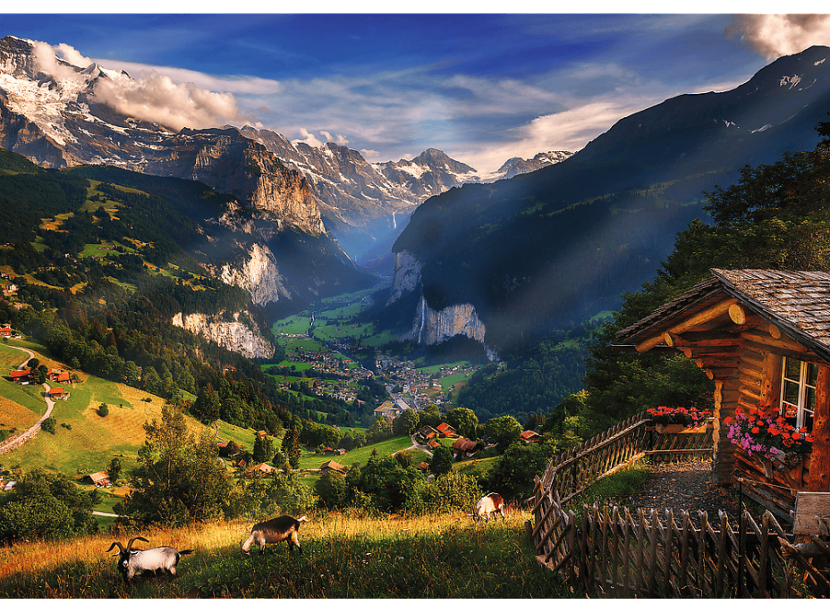 TREFL Puzzle Premium Plus Photo Odyssey: Lauterbrunnen, Švýcarsko 1000 dílků