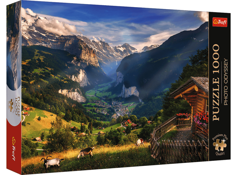 TREFL Puzzle Premium Plus Photo Odyssey: Lauterbrunnen, Švýcarsko 1000 dílků