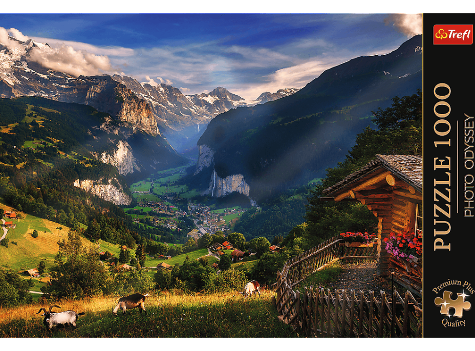 TREFL Puzzle Premium Plus Photo Odyssey: Lauterbrunnen, Švýcarsko 1000 dílků