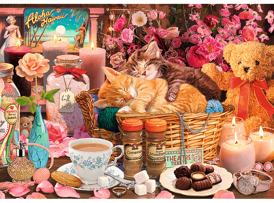 TREFL Puzzle Premium Plus Tea Time: Všechno hezké 1000 dílků