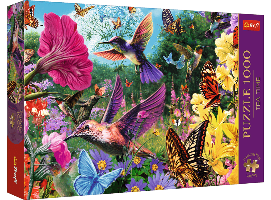TREFL Puzzle Premium Plus Tea Time: Zahrada kolibříků 1000 dílků
