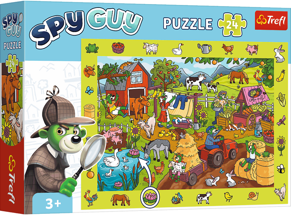 TREFL Puzzle s hledáním obrázků Spy Guy: Farma 24 dílků
