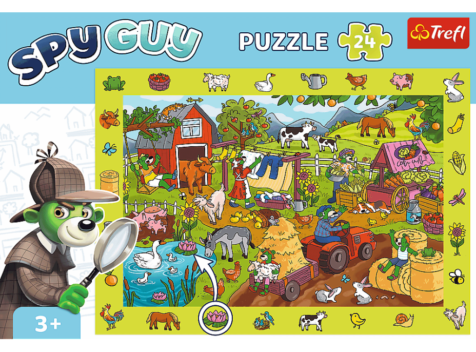 TREFL Puzzle s hledáním obrázků Spy Guy: Farma 24 dílků