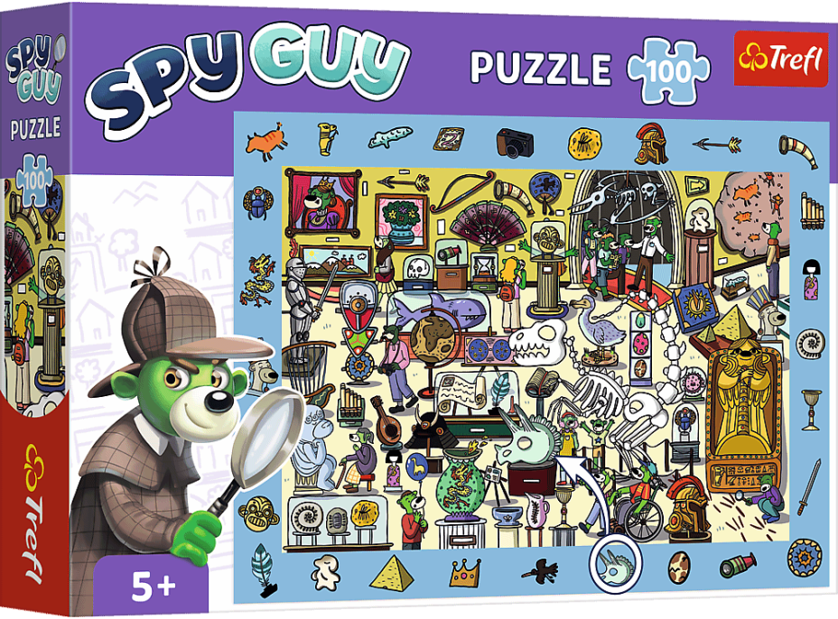 TREFL Puzzle s hledáním obrázků Spy Guy: Muzeum 100 dílků