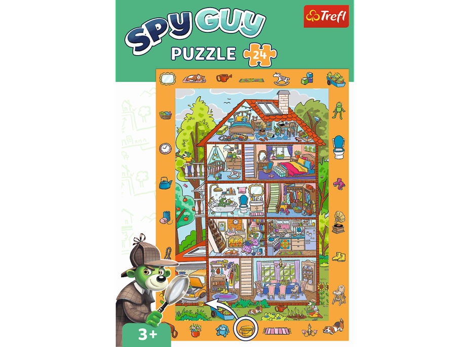 TREFL Puzzle s hledáním obrázků Spy Guy: V domě 24 dílků