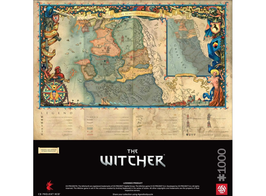GOOD LOOT Puzzle The Witcher: Severní králoství 1000 dílků