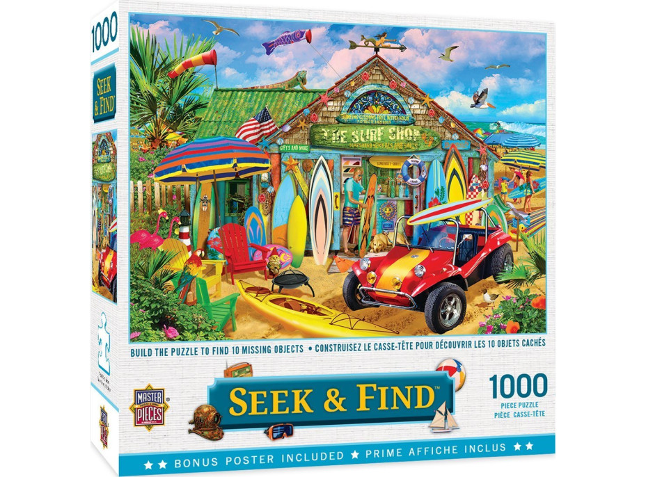 MASTERPIECES Puzzle Seek&Find: Zábava na pláži 1000 dílků