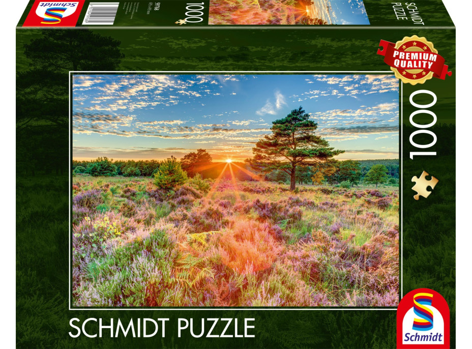 SCHMIDT Puzzle Západ slunce na vřesovišti 1000 dílků