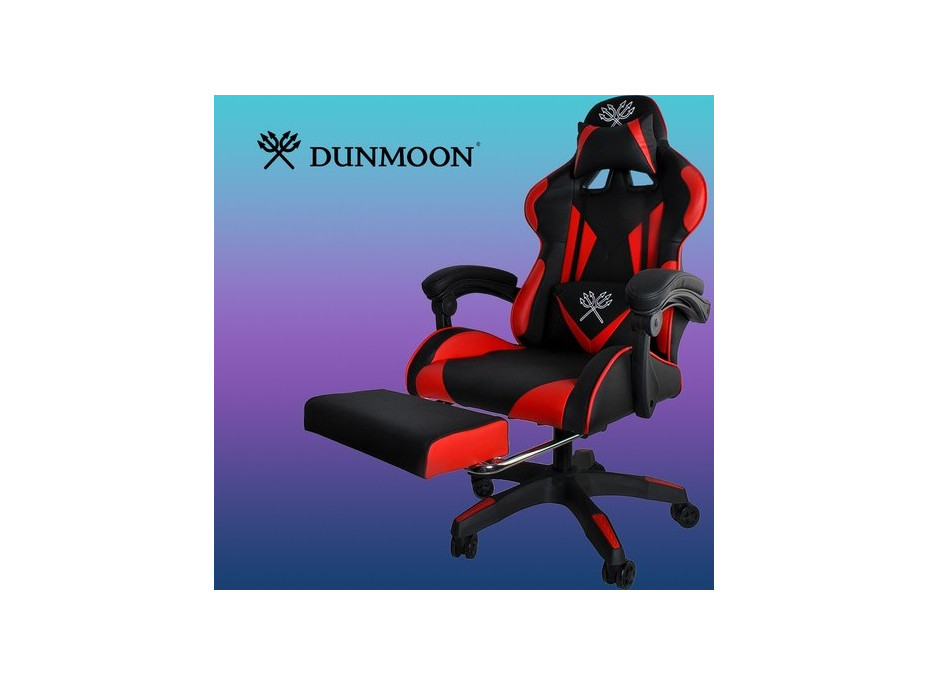 Herní židle DUNMOON - černá/červená