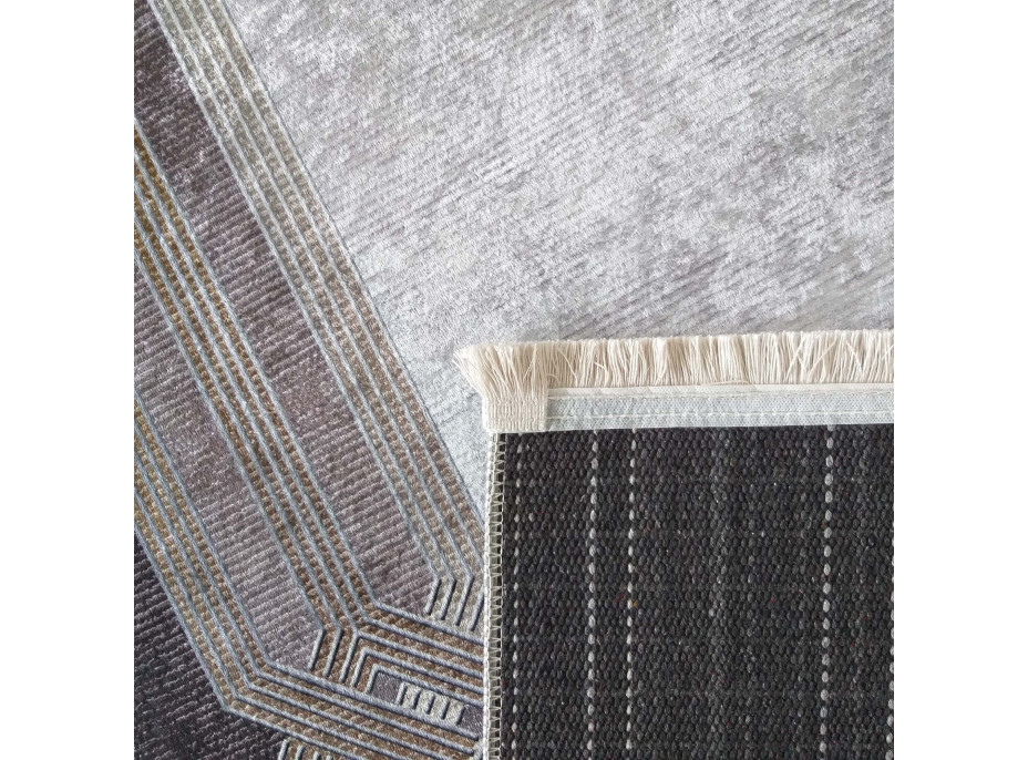 Kusový koberec EFES Classic - černý/šedý