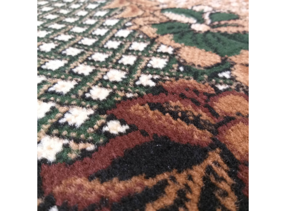 Kusový oválný koberec ALPHA Flower - zelený