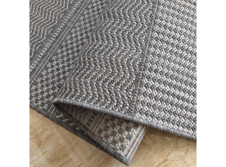 Oboustranný koberec NEEDLE Dekor - šedý