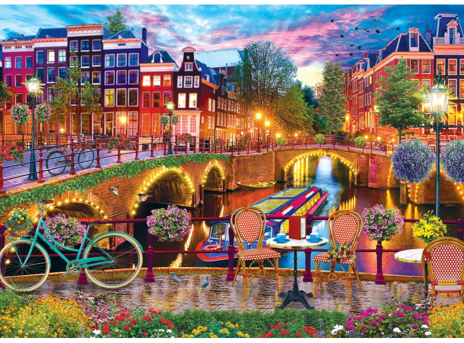 MASTERPIECES Puzzle Světla Amsterdamu 1000 dílků