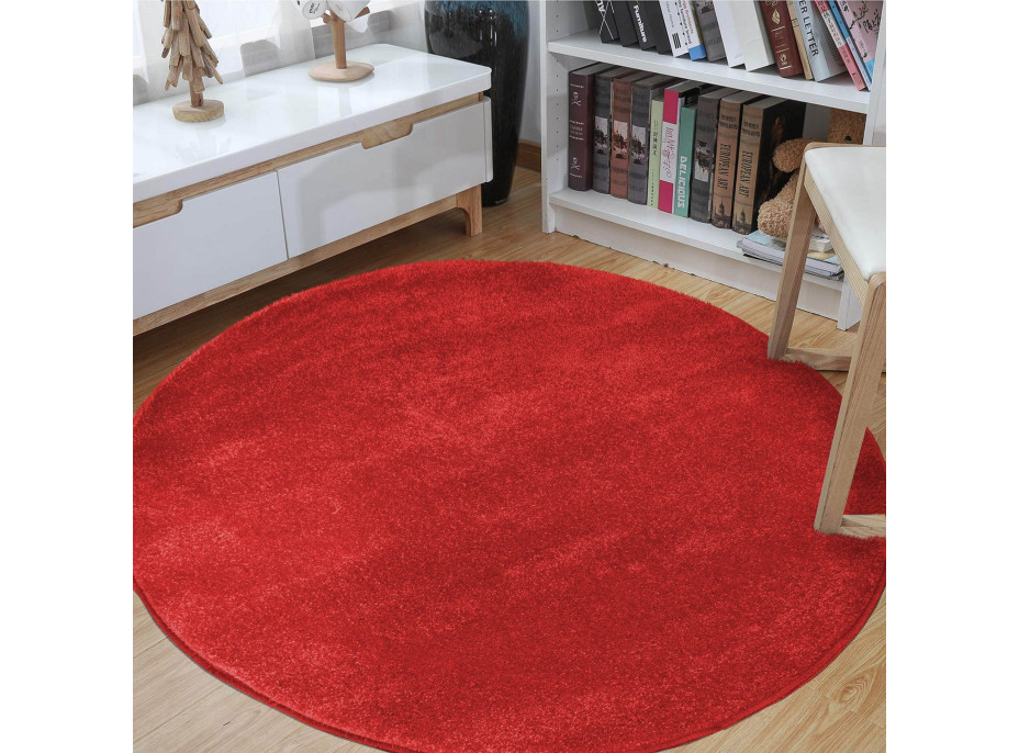 Kulatý koberec Portofino - červený