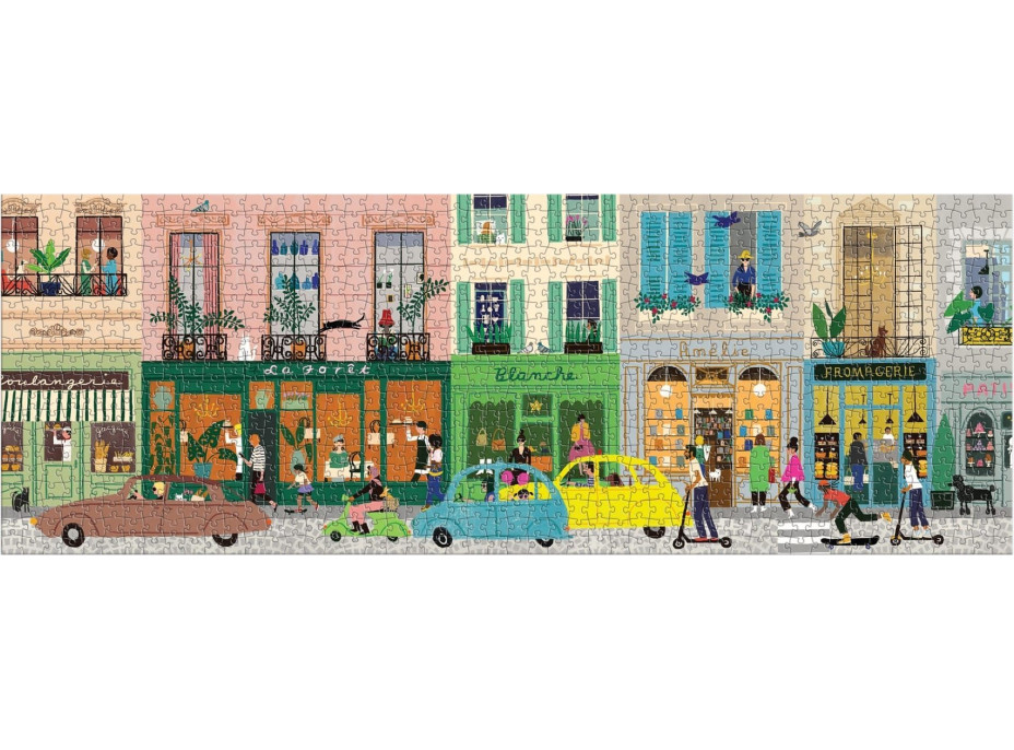 GALISON Panoramatické puzzle Pařížský život 1000 dílků