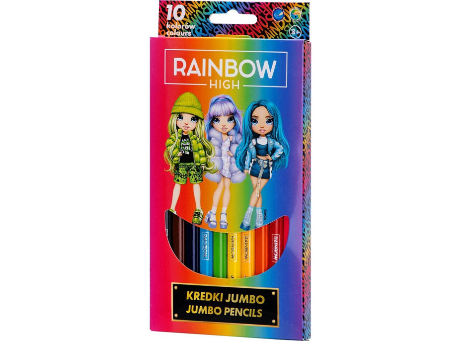 ASTRA Pastelky Rainbow High JUMBO 10 ks