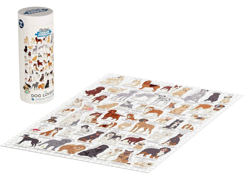 RIDLEY'S GAMES Puzzle Pro milovníky psů 1000 dílků