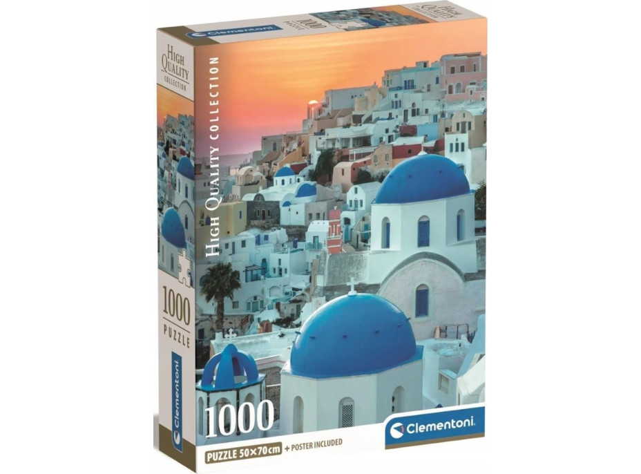 CLEMENTONI Puzzle Santorini 1000 dílků