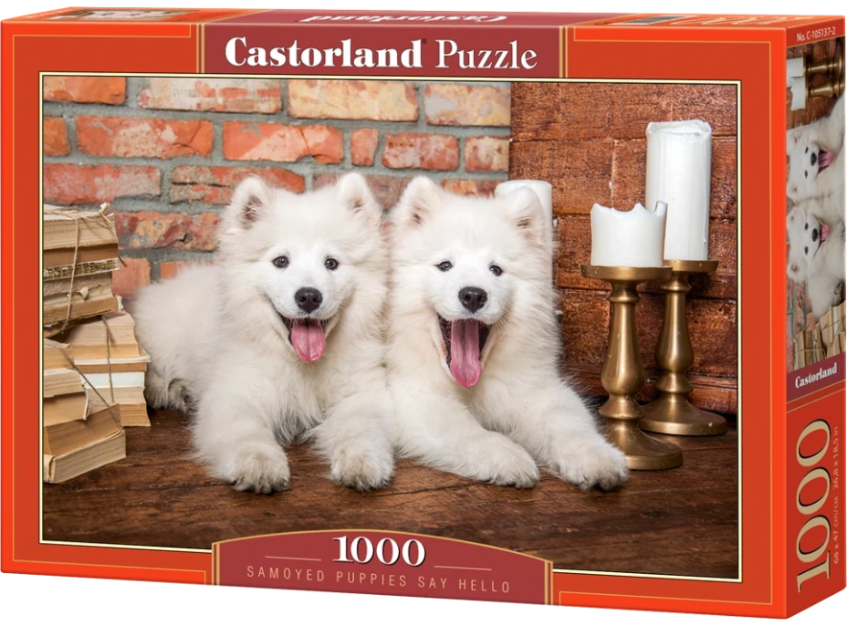 CASTORLAND Puzzle Štěňata samojeda 1000 dílků