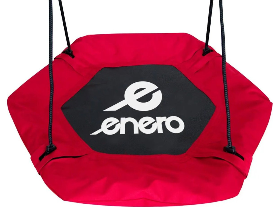 ENERO Šestihranná houpačka Čapí hnízdo Červená (průměr 90 cm)